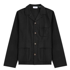 Les Deux Osmund Seersucker Overshirt NWT Size Large